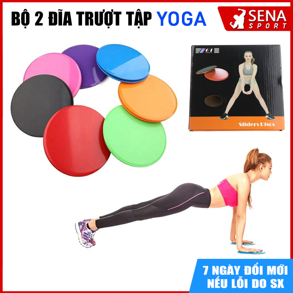 Bộ 2 đĩa trượt tập yoga tại nhà - Đĩa trượt hỗ trợ tập bụng