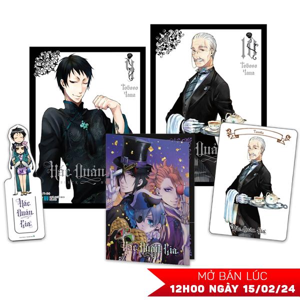 Bộ Manga Hắc Quản Gia - Tập 9 + Tập 10 (Bộ 2 Cuốn) - Tặng Kèm Bookmark “Côn Lôn” + Black Card + Kẹp File “The Circus”