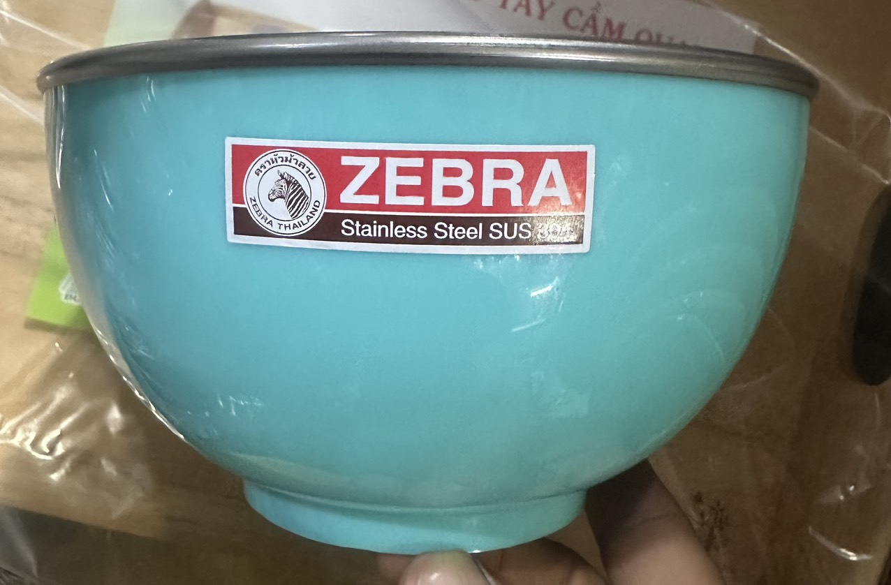 Tô Inox 304 Zebra màu 15cm , màu 2023 - nhập khẩu Thái Lan
