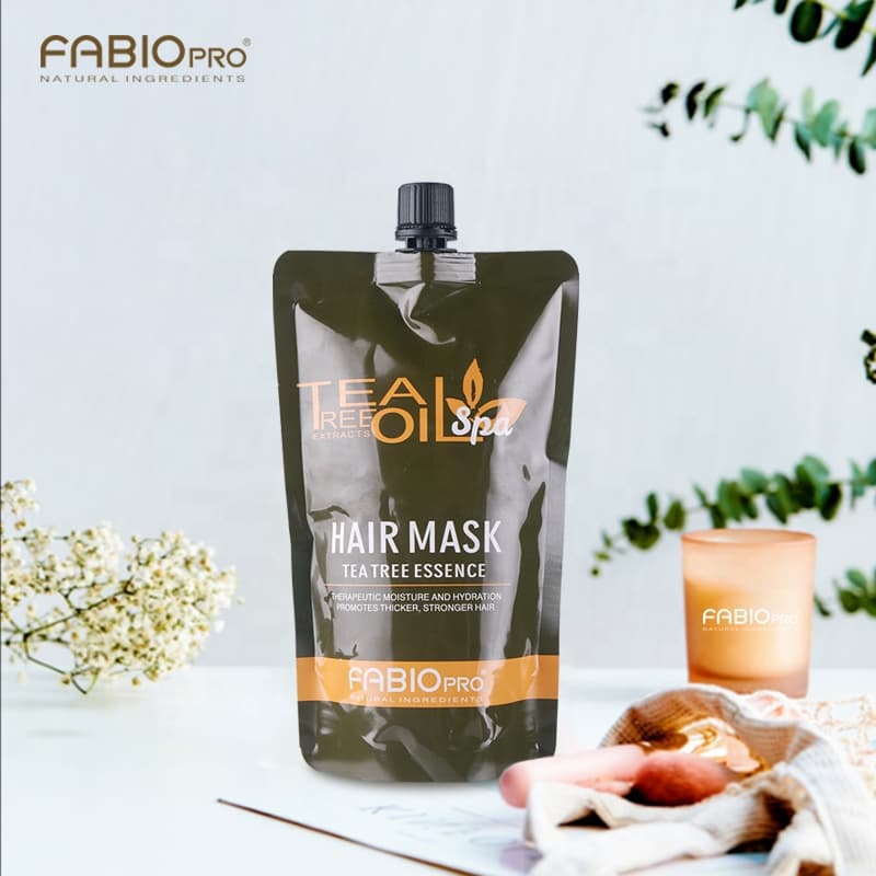 Túi Dầu Hấp phủ lụa mềm mượt FABIO 500ml Tea Tree Essence Hair Mask