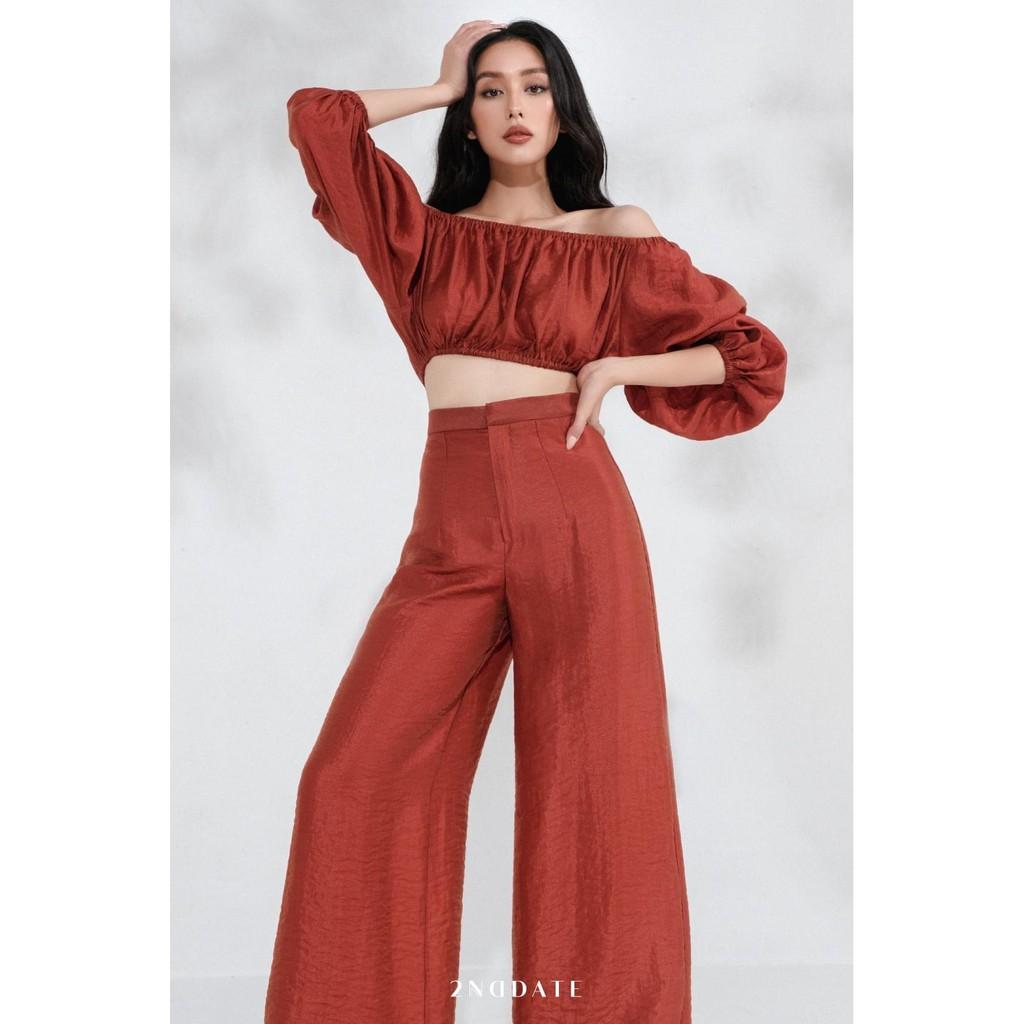 Áo croptop tay bồng nữ 2NDDATE TOP028B