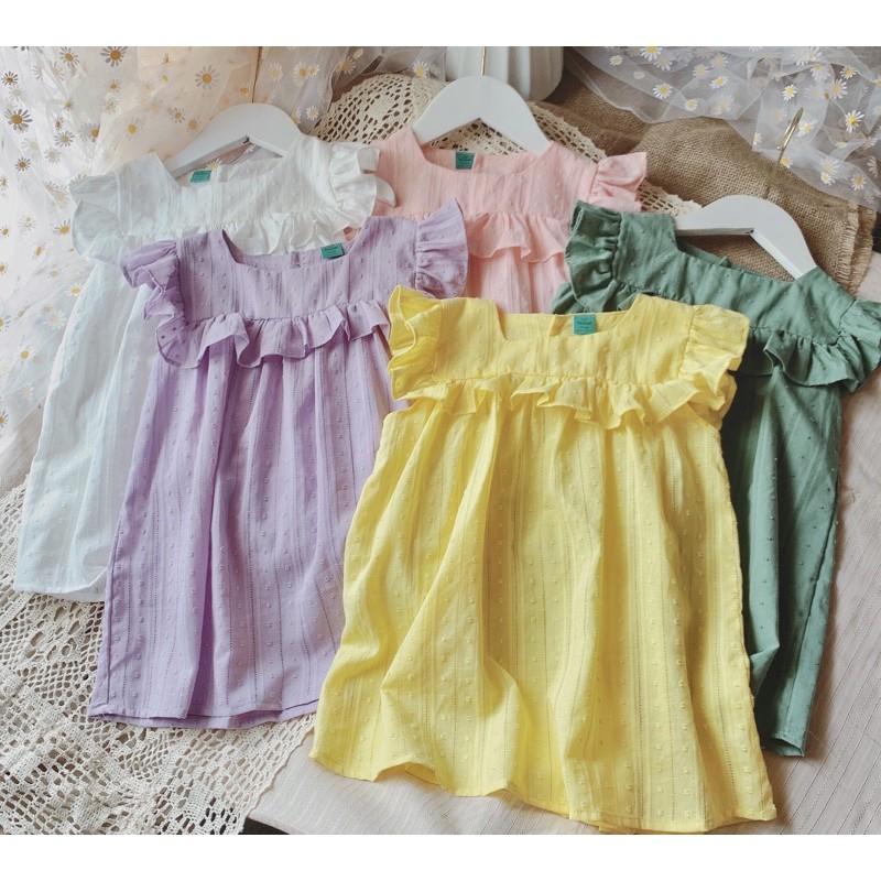 Đầm Bé Gái Dáng Xuông 5 Màu Vintage O.P Kids