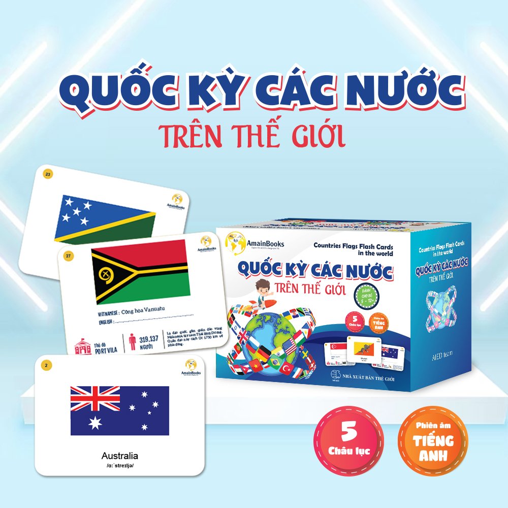 Bộ thẻ Flashcard Quốc kỳ các nước trên thế giới