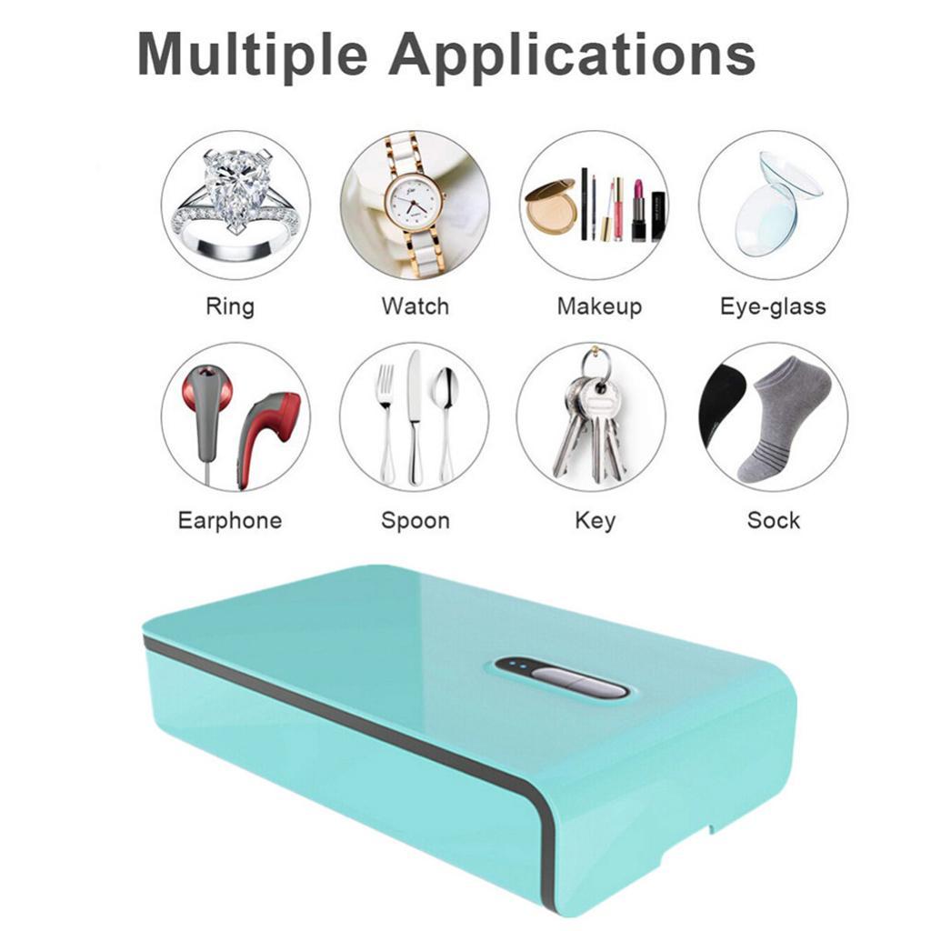 UV Ultraviolet Light Box Case Phone Charger Jewelry Beauty Tools Watches Box