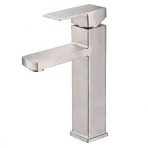 Vòi Lavabo nóng lạnh vuông inox304 20cm-30cm, 2 dây cấp