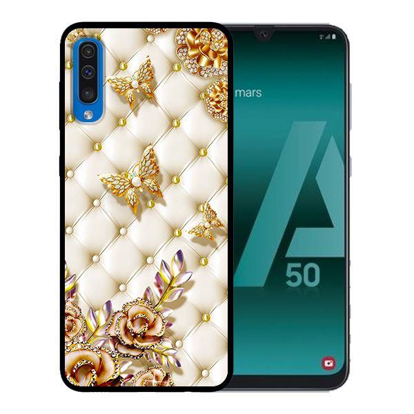 Ốp lưng cho Samsung A50 Bướm Vàng Giả Da - Hàng chính hãng