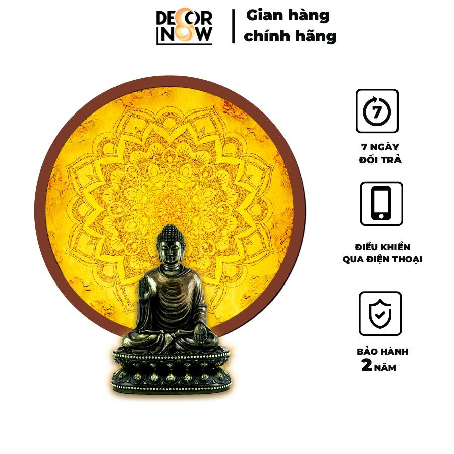 Đèn Hào Quang Phật In Tranh Trúc Chỉ DECORNOW 30,40 cm, Trang Trí Ban Thờ, Hào Quang Trúc Chỉ MANDALA DCN-TC14