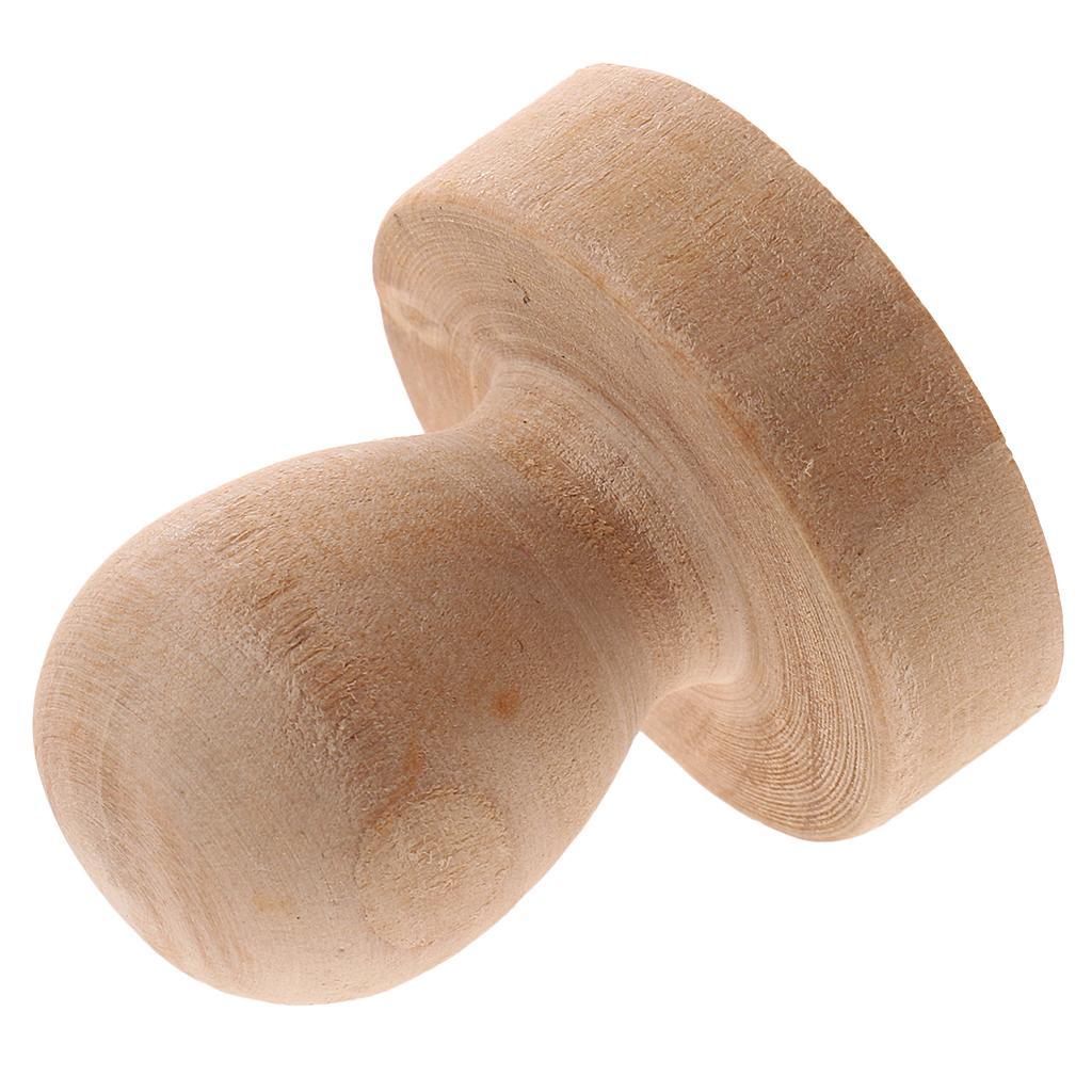 2X Handmade Polish Rubber-stamp Handle Wood Craft DIY Stamp Accessories 3.8CM