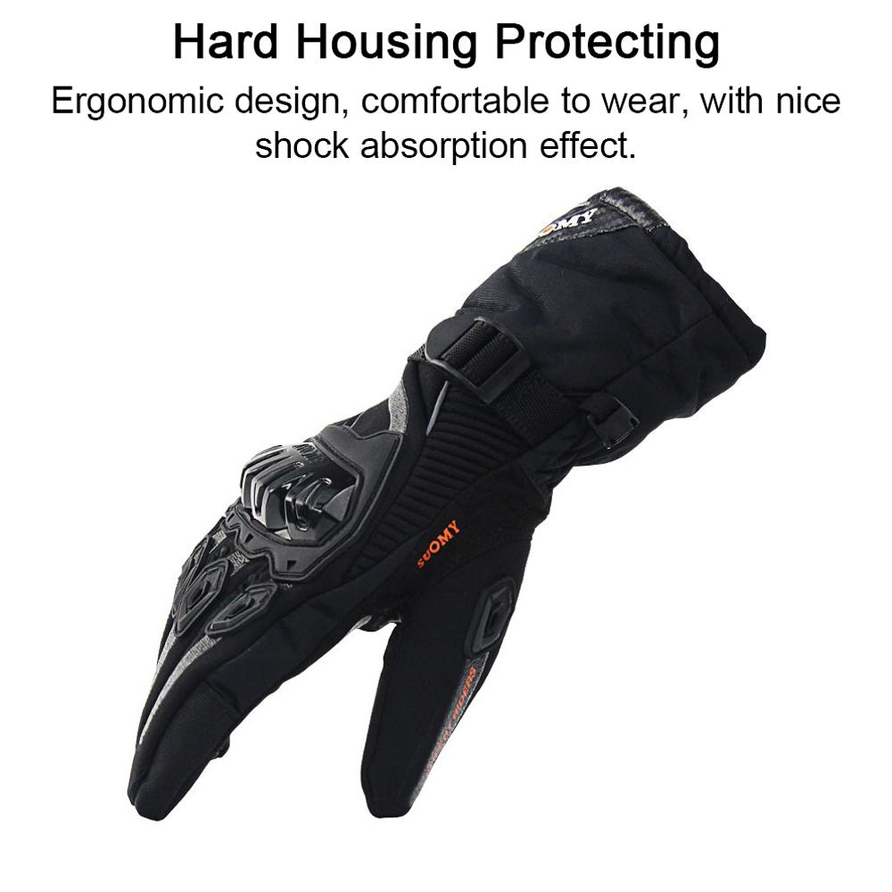 Winter Motorcycle Gloves for Men Women Windproof & Waterproof Thermal Touchscreen Gloves Cold Weather Racing Gloves for Cycling Riding Hiking Skating