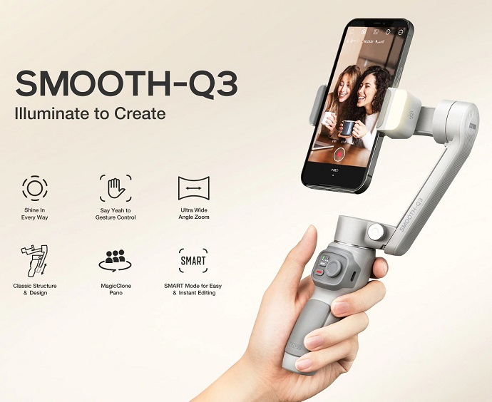 Gậy Chống rung Zhizun Smooth Q3 cho Smartphone, hàng chính hãng