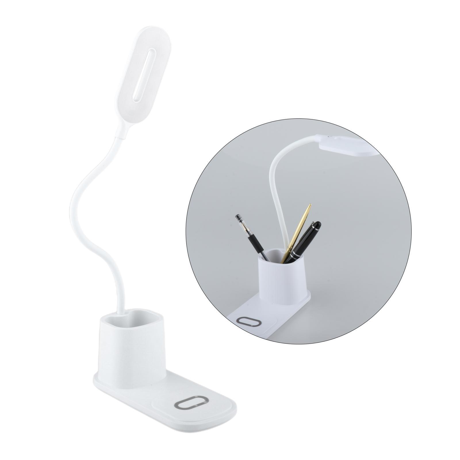 LED Desk Lamp with Wireless Charger, Table Lamp Lighting with 3 Brightness Level for Reading,Working