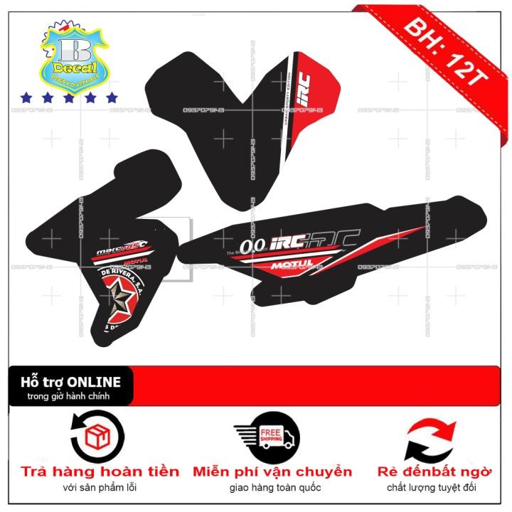 Tem rời dành cho Click Vario 2017 đỏ đen