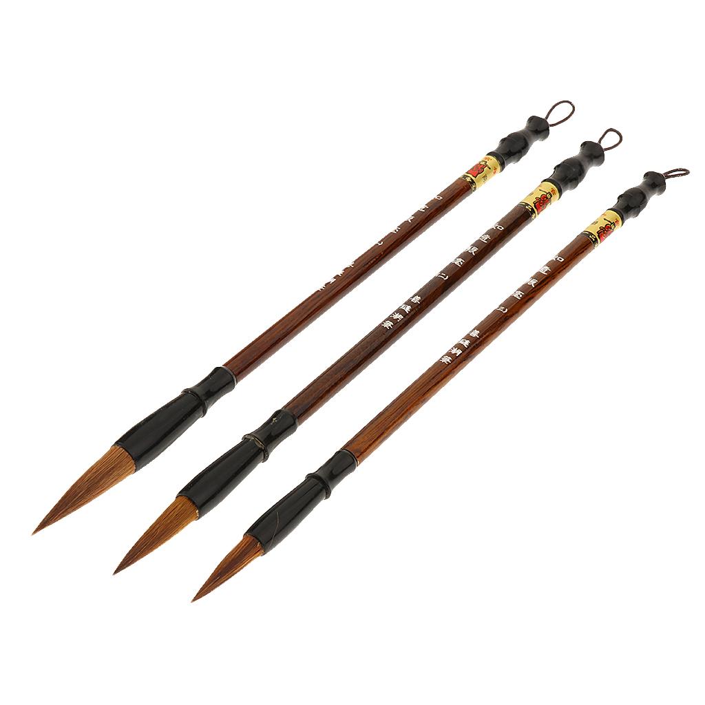 2x3 x Chinese Calligraphy Brushes Wolf Hair Brushes Drawing Brushes L/M/S Size