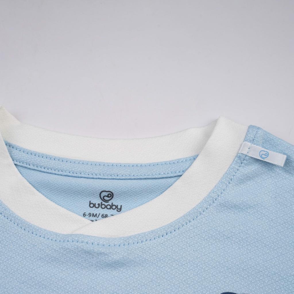 Bộ dài tay bamboo cotton Bu baby BBC110101/ BBC110401 cho bé từ 6 tháng đến 4 tuổi - Cổ tròn- 110401 Blue