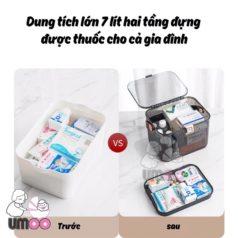 Hộp Đựng Thuốc Umoo 11125 Cứng Cáp Tiện Lợi Tốt Cho Sức Khỏe