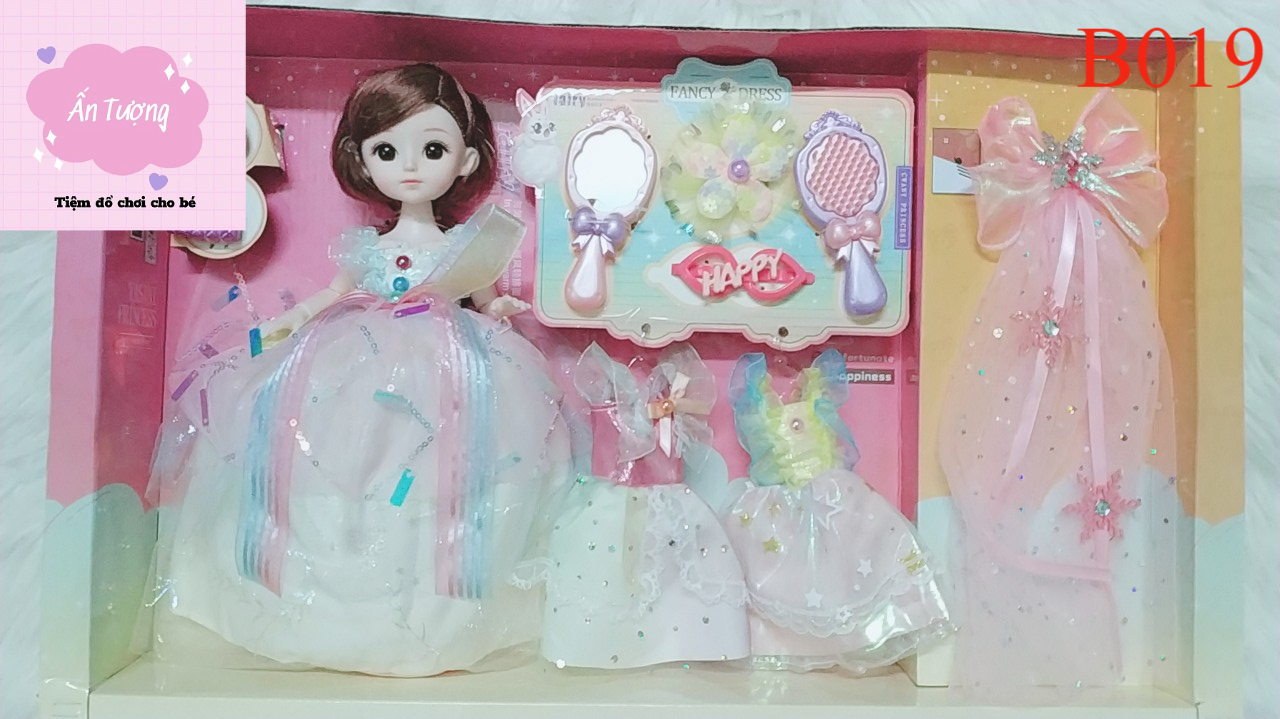 Đồ chơi bé gái - Đồ chơi búp bê- Hộp búp bê Barbie, búp bê BJD khớp xoay kèm phụ kiện cửa hàng đồ ăn nhanh, bán kem