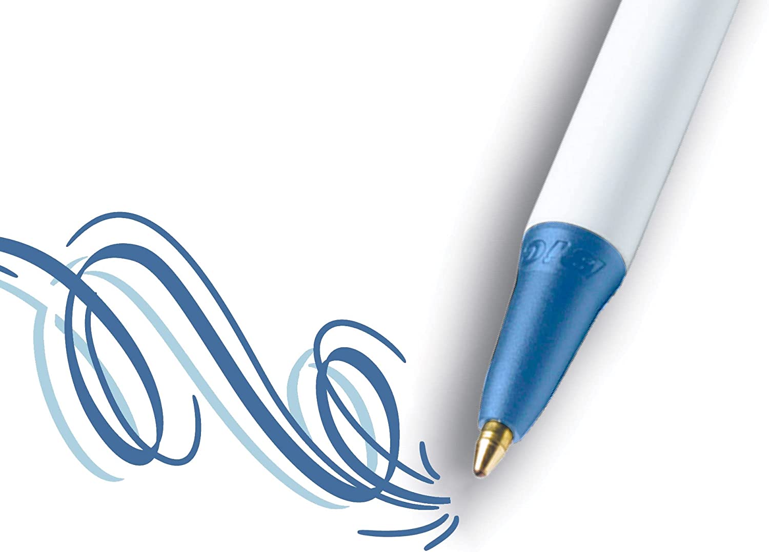 Hộp 12 Bút bi màu xanh gọn nhẹ, ngòi êm Bic Clic Stic Retractable Ball Pen, cỡ ngòi 1.0mm