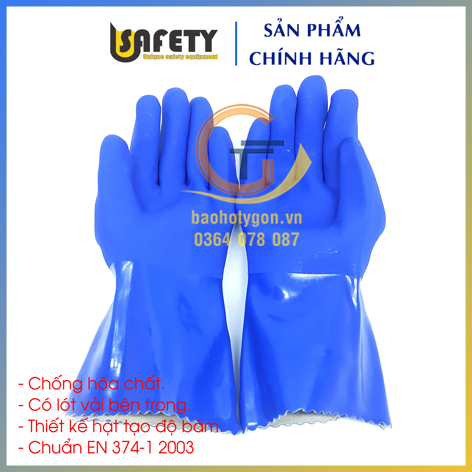 Găng tay chống hóa chất, dầu mỡ - Us806