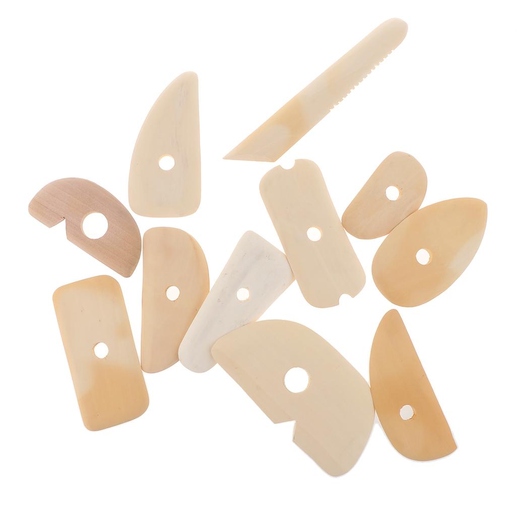 11 Miếng Gỗ Polymer Đất Sét Gốm Điêu Khắc Tạo Hình Dụng Cụ TỰ LÀM Dụng Cụ Cầm Tay