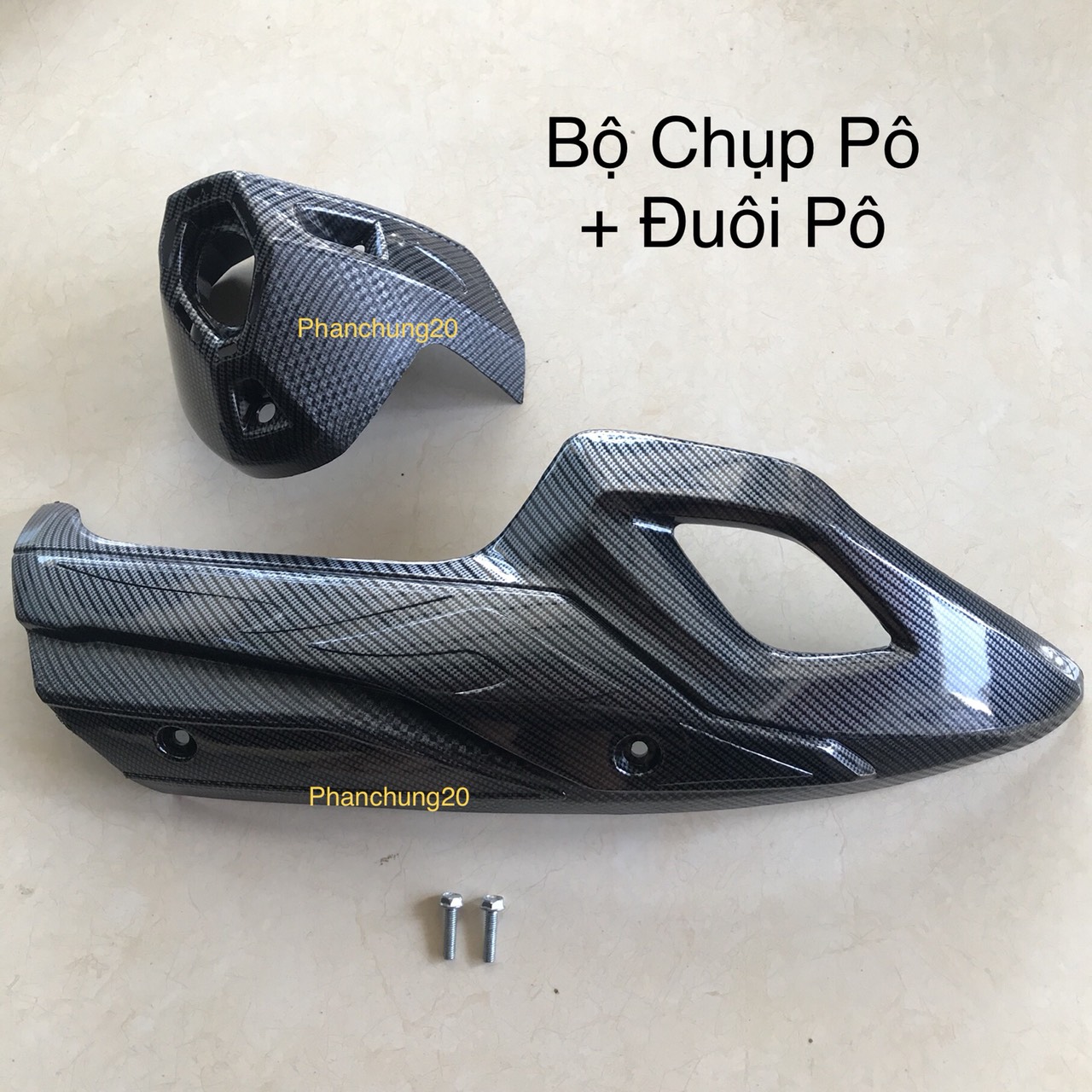 BỘ ỐP PÔ , CHE PÔ DÙNG CHO XE SH 2017 2018 2019 CACBON