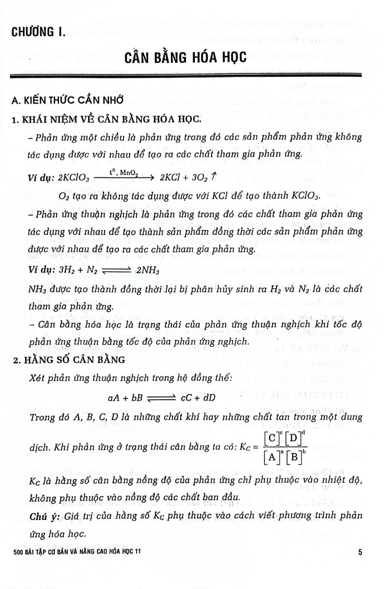 Sách - 500 Bài Tập Cơ Bản Và Nâng Cao Hóa học 11