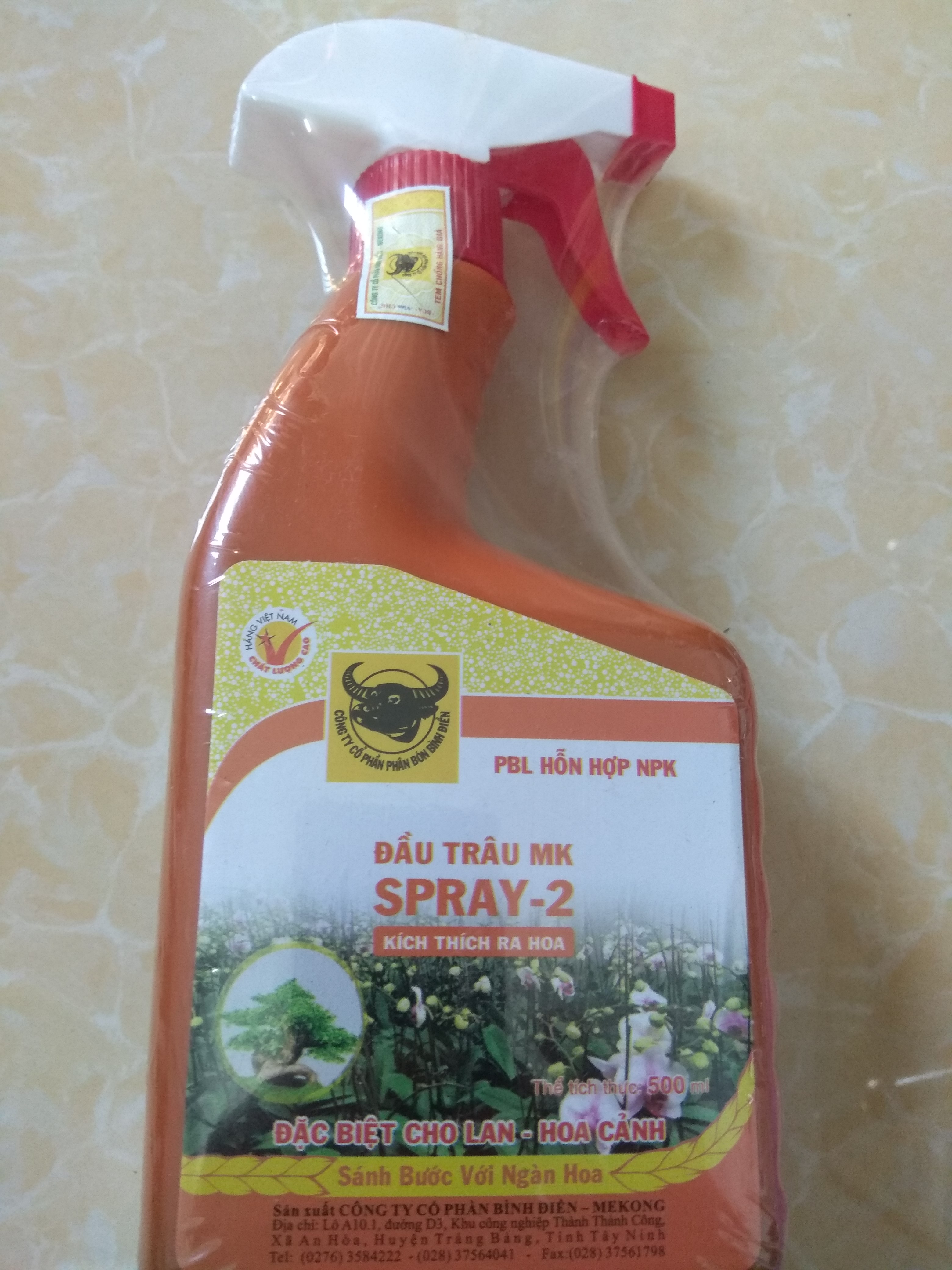 Combo 3 loại đầu trâu spray 1 nảy chồi ra lá, spray 2 kích thích ra hoa, spray 3 dưỡng hoa lâu tàn - chai 500 ml