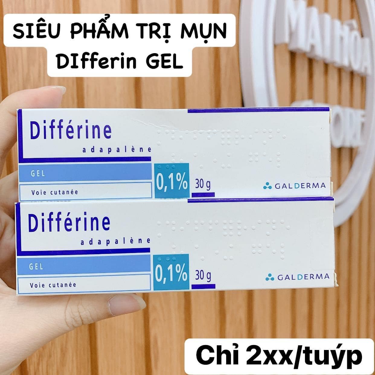 Kem hỗ trợ giảm mụn Differin Cream 0.1% Adapalene tuýp 30 gram