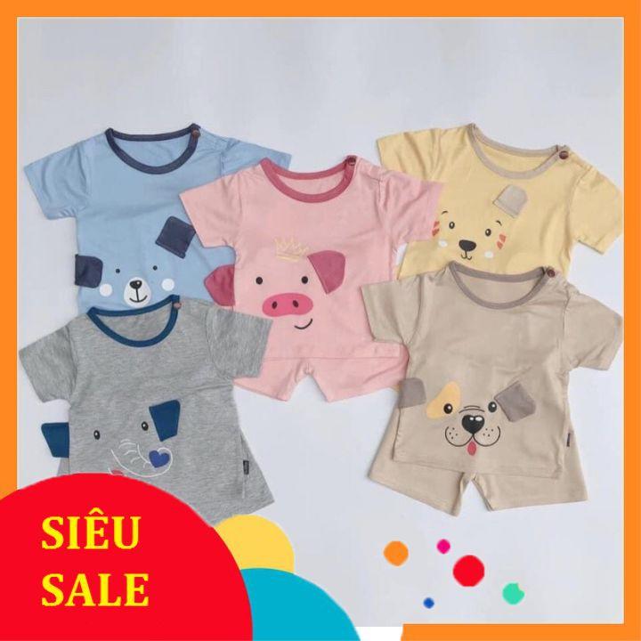 Bộ Cotton Thông Hơi Ngắn Tay Cực Mát Mẻ Cho Bé Mặc Hè Cho Bé Trai Bé Gái, Bộ Đồ Bé Gái, Bộ Quần Áo Bé Trai