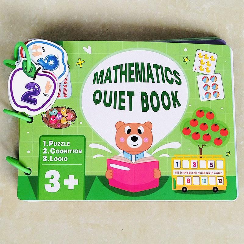 Đồ Chơi Học Liệu Bóc Dán Toán Học Montessory Cho Bé, Học Liệu Busy Book Giáo Dục Sớm Cho Bé Từ 3 Tuổi