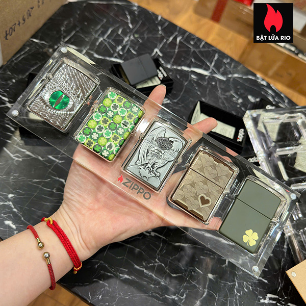 Khay Mica trưng bày và bảo quản Zippo 5 ô