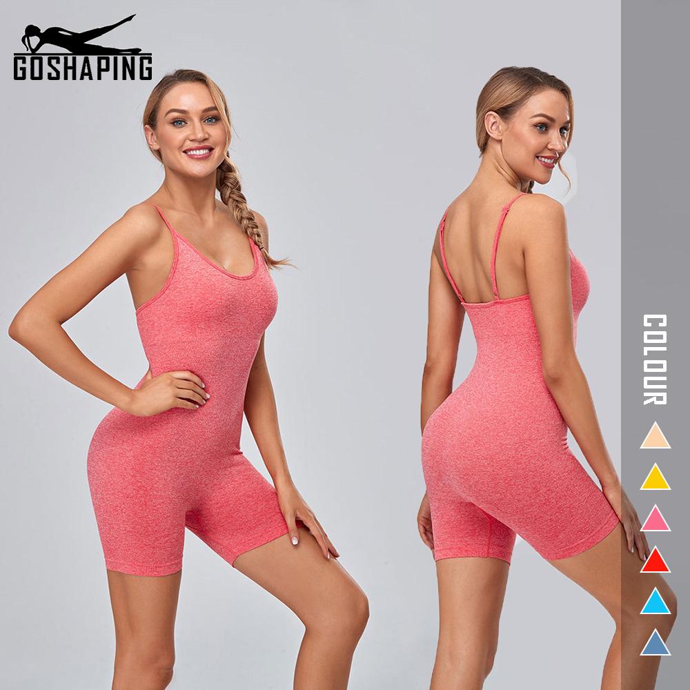 Liền Mạch Tập Yoga Sườn Dệt Kim Ôm Body Áo Liền Quần Đùi Thể Thao Nữ Phù Hợp Với Áo Tập Yoga Thể Thao Nữ Gợi Cảm Phù Hợp Với Thun Chắc Chắn
