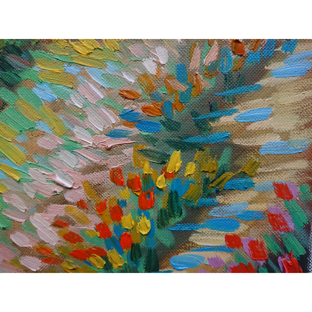 Tranh Sơn Dầu Vẽ Tay 30x40cm - Khu Vườn
