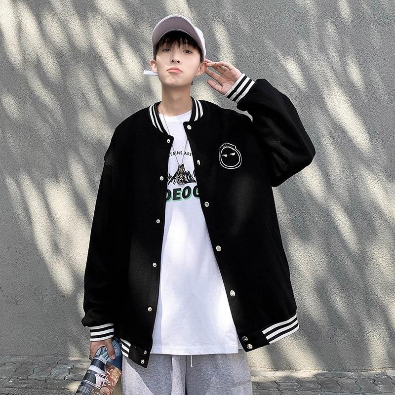 Áo khoác bomber nam nữ jacket nỉ hai lớp dày dặn, áo bomber nỉ  form to rộng unisex in hình cậu bé đầu đinh siu cute