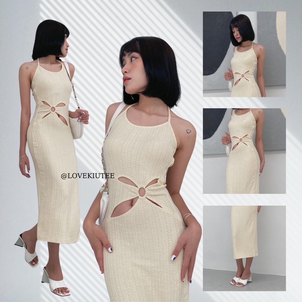 Đầm dài 2 dây khoét eo Analisa Cut Out Midi Dress LOVEKIUTEE