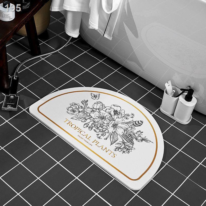 Nhẹ sang trọng phòng tắm bùn tảo cát thấm tấm lót nhà vệ sinh sàn thảm cửa diatomite chống trượt