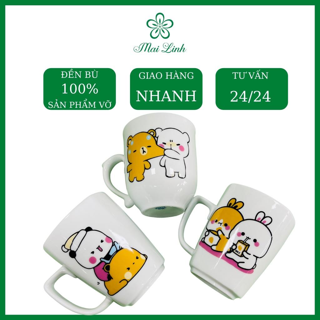 Cốc Ngọn Lửa - Cốc Sứ Uống Nước 350ml - In Hình Ngộ Nghĩnh - Họa Tiết Dễ Thương - Ly Sứ - Gomsumailinh