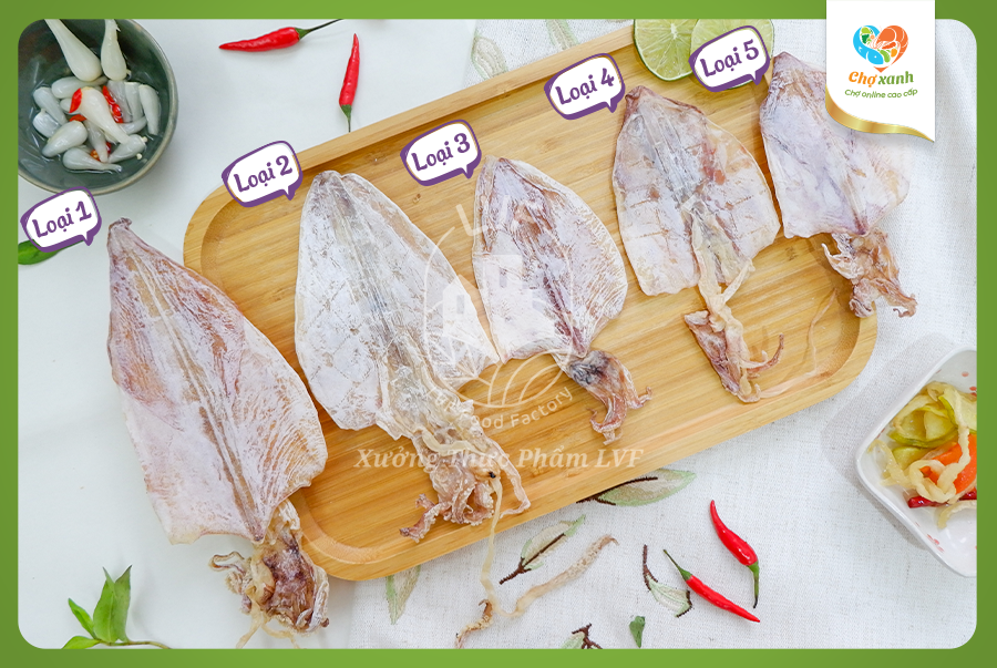 Mực khô phơi Boong tàu loại trung 250gr