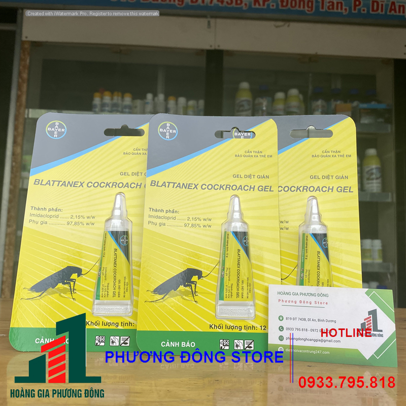 Thuốc diệt gián Blattanex Cockroach Gel - 12g gián