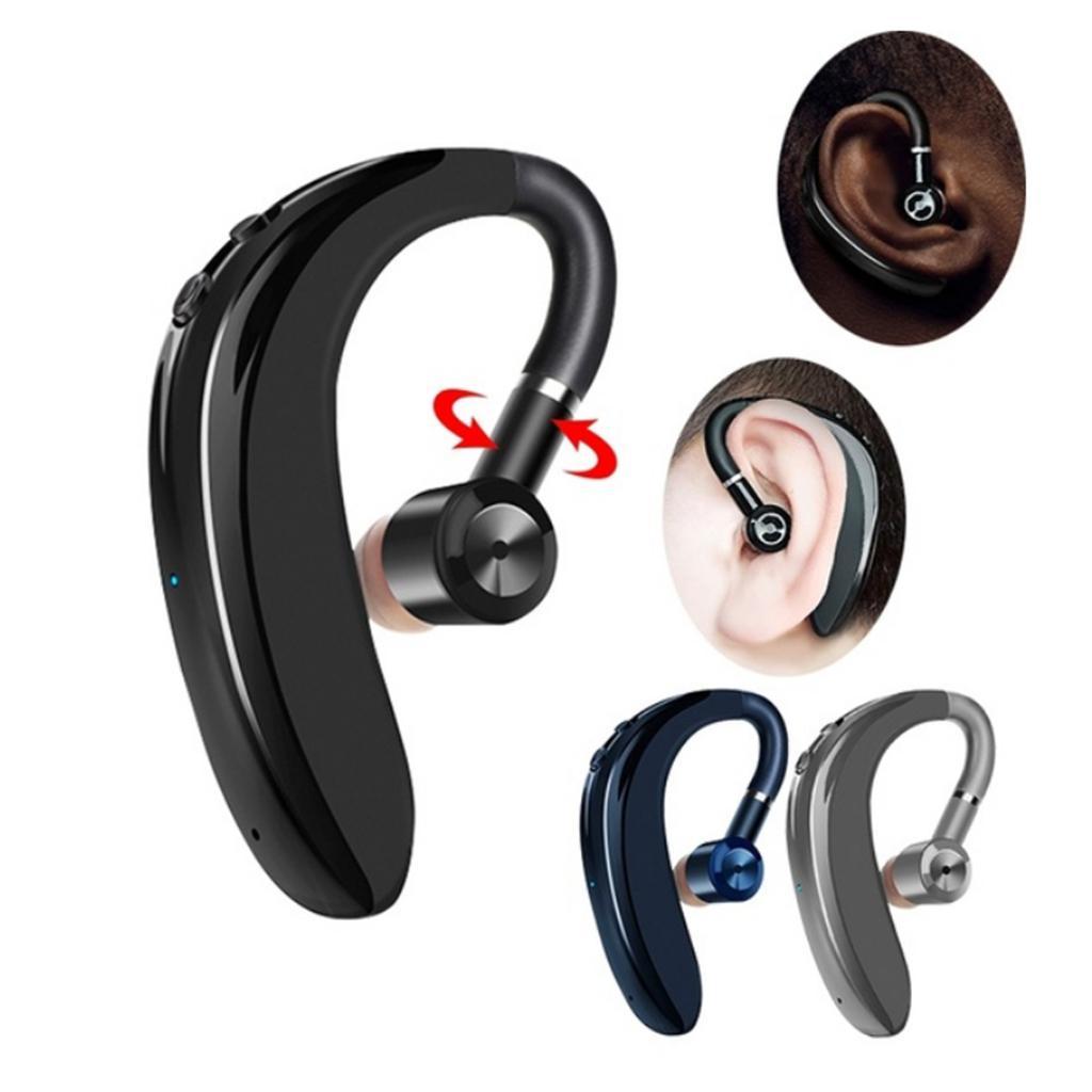 Bluetooth Waterproof hook Headset Earphone with Mic Black