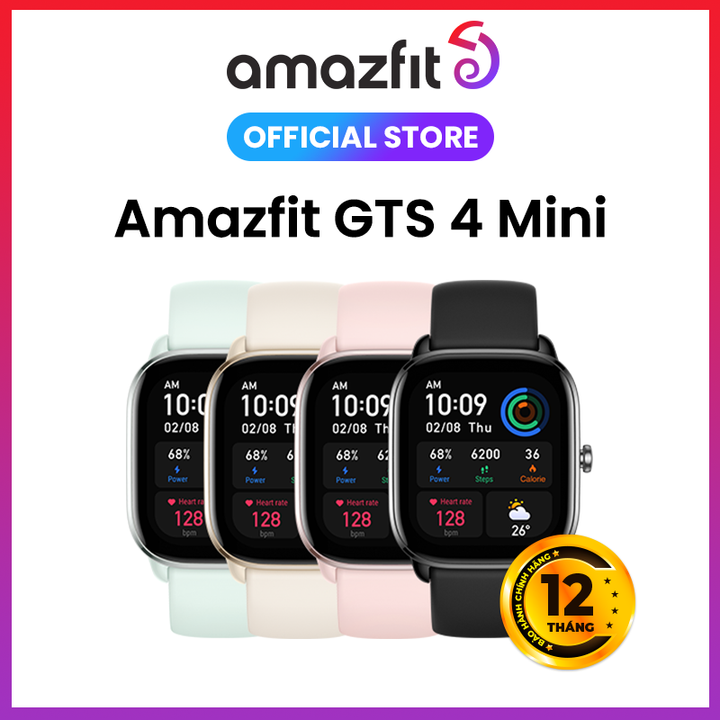 Đồng Hồ Thông Minh Cao Cấp Amazfit GTS 4 MINI - Theo dõi sức khỏe 24h - 120 môn thể thao - Định vị 5 vệ tinh - Pin tới 15 ngày - Hàng Chính Hãng