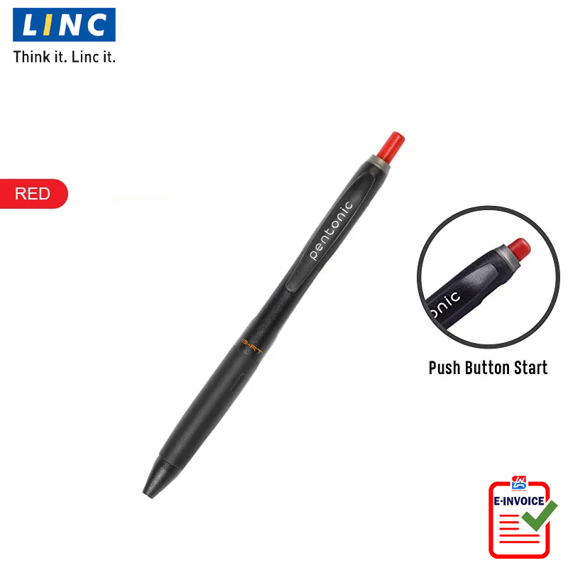 Bút bi LINC Pentonic BRT 4007 - Ngòi 0.7mm- Tháp 50 chiếc đủ 3 màu