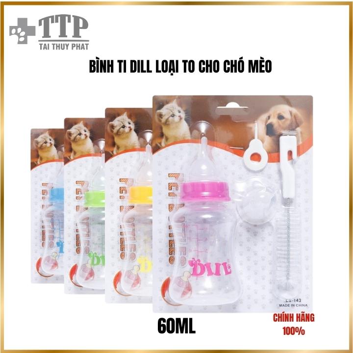 Bình Ti Chó Mèo Sơ Sinh Pet Bottles Dill 60ml - Pet Tài Thủy Phát - T008