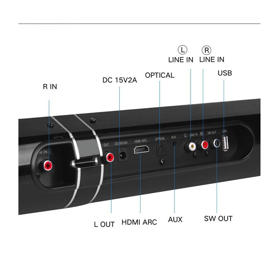 Loa thanh Soundbar LP-1807 có thể ráp đứng hoặc nằm ngang 50W - Gia dụng SG