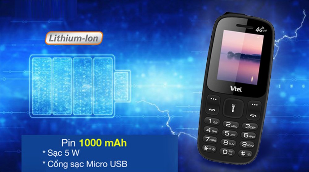 Điện thoại di động Vtel E10 4G – Hàng Chính Hãng