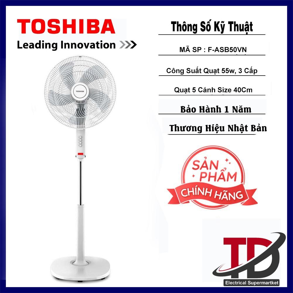 Quạt Điện Lốc Xoáy TOSHIBA F-ASB50VN, 5 Cánh 40Cm, Công Suất 55w, Hàng Chính Hãng