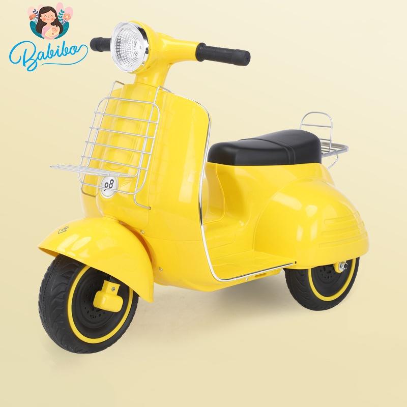 Xe điện Vespa mặt inox trẻ em mẫu mới 2022