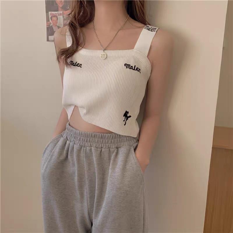 Áo 2 dây bản to croptop Malen