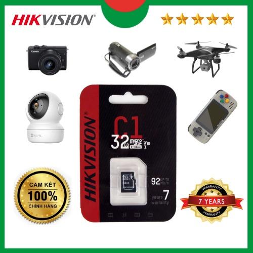 Thẻ nhớ 32GB Hikvision Class 10 Micro SD 92Mb/s dùng cho camera, máy ảnh, camera hành trình, flycam. Hàng chính hãng