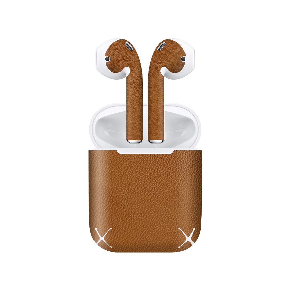 Miếng dán skin chống bẩn cho tai nghe AirPods in hình Vân Da - Da002