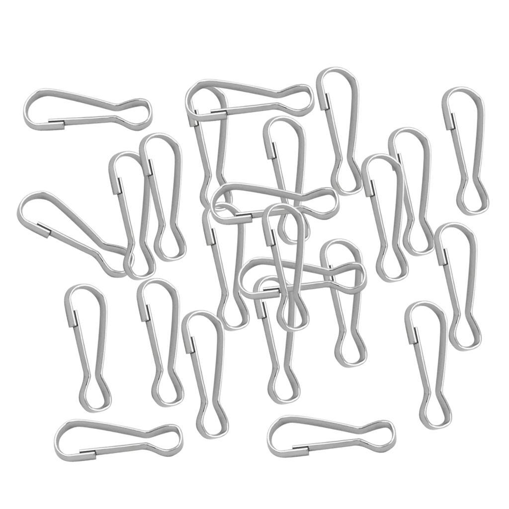 60pcs Metal Snap Lanyard Clip Hook Carabiner Camping Clasp Buckle